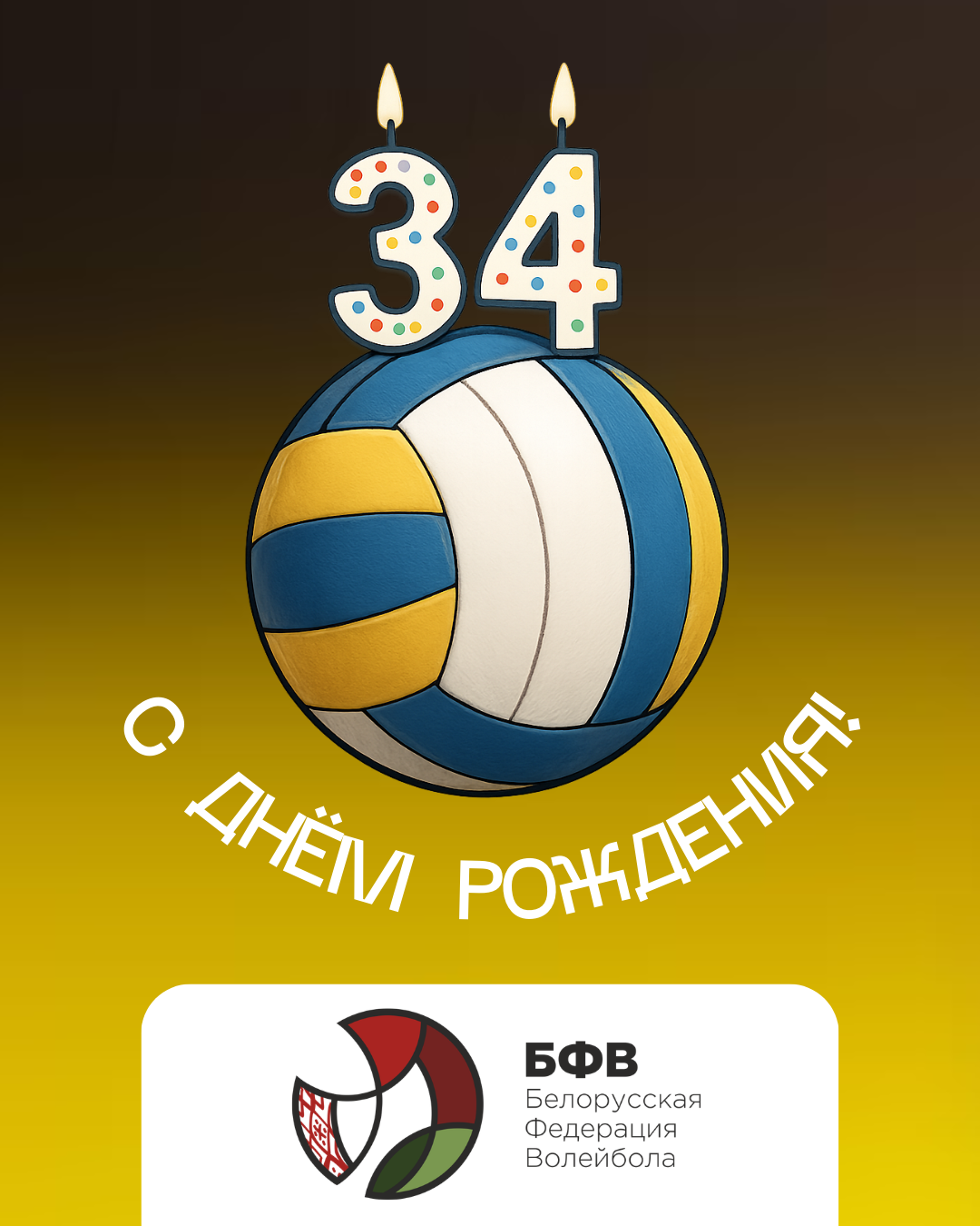 Белорусской федерации волейбола – 34 года!